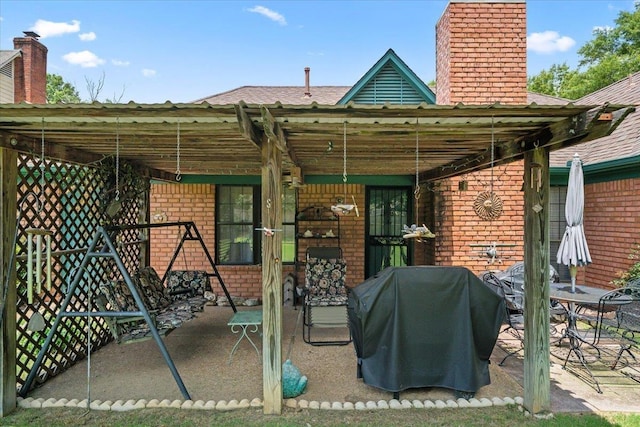 6445 Baird Ln, Bartlett, TN 38135 - view of patio with area for grilling
