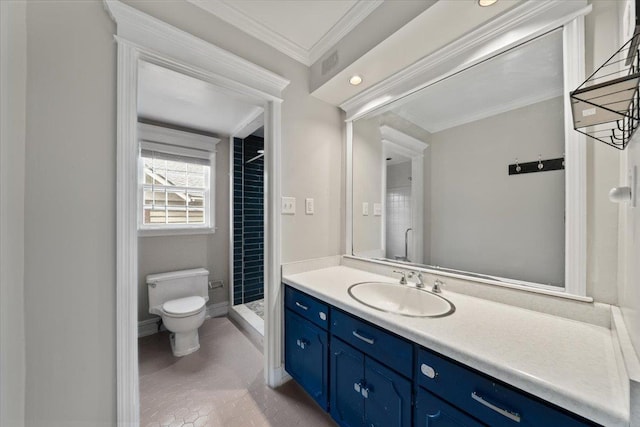 1978 Tutwiler Ave, Memphis, TN 38107 - full bathroom featuring vanity, crown molding, and a stall shower