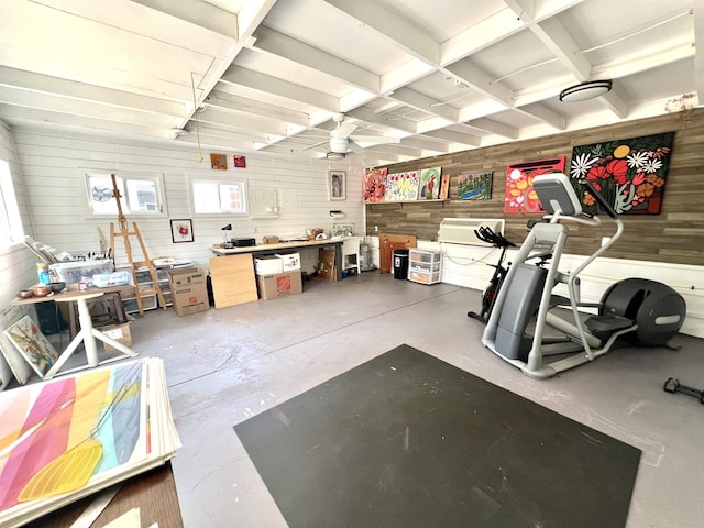 1978 Tutwiler Ave, Memphis, TN 38107 - garage featuring wood walls