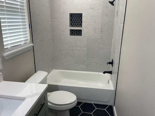 1998 Cloverdale Dr, Memphis, TN 38114 - full bathroom with vanity, tile patterned flooring, and shower / bathtub combination