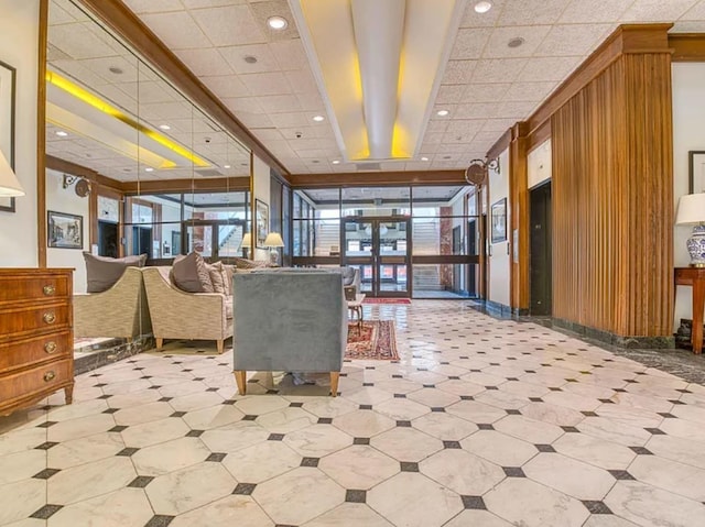 109 N Main St Unit 603, Memphis, TN 38103 - common area with recessed lighting and floor to ceiling windows