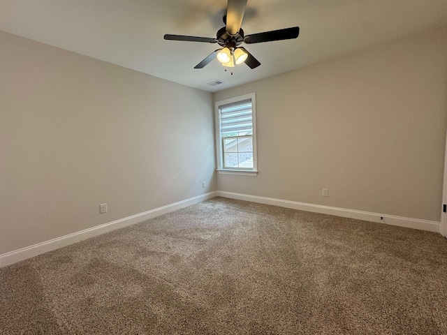 7412 Lost Trail Dr, Cordova, TN 38016 - carpeted spare room featuring a ceiling fan and baseboards