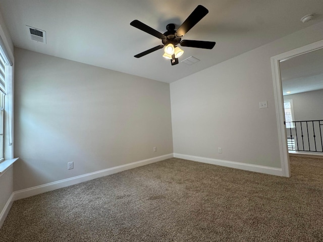 7412 Lost Trail Dr, Cordova, TN 38016 - carpeted empty room featuring a ceiling fan and a smoke detector
