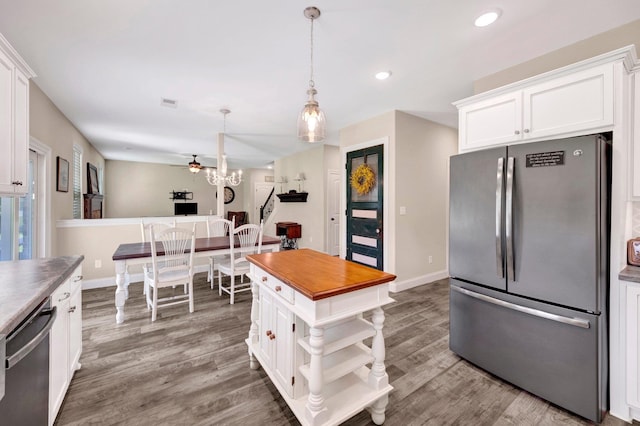 620 N Reid-Hooker Rd, Eads, TN 38028 - kitchen with stainless steel appliances, white cabinetry, open shelves, and recessed lighting