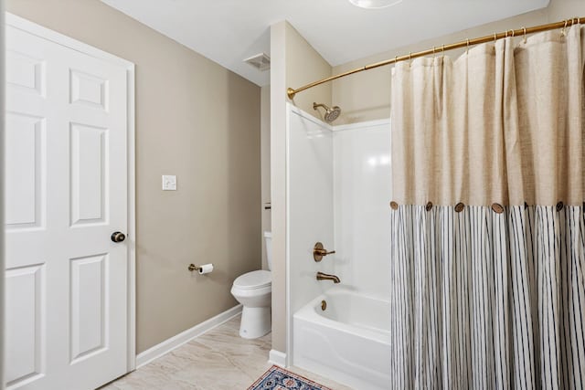 927 Oakmont Ridge Cv, Collierville, TN 38017 - full bathroom featuring shower / bath combo with shower curtain and marble finish flooring