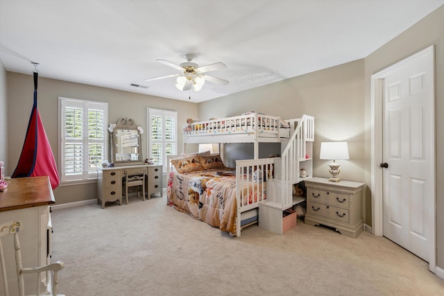 927 Oakmont Ridge Cv, Collierville, TN 38017 - carpeted bedroom featuring baseboards and a ceiling fan