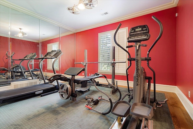 269 N Monterey Farms Cv, Collierville, TN 38017 - workout area with ornamental molding