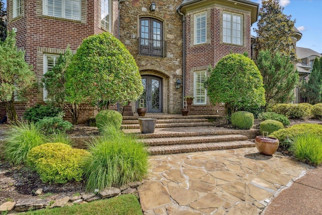 269 N Monterey Farms Cv, Collierville, TN 38017 - property entrance featuring french doors and brick siding