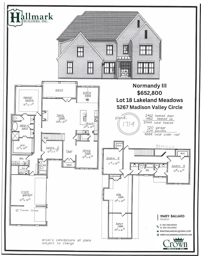5267 Madison Valley Cir, Lakeland, TN 38002 - view of property floor plan