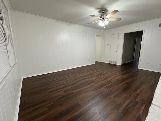 1289 Heathcliff Dr, Memphis, TN 38134 - unfurnished bedroom with dark wood-style flooring and ceiling fan