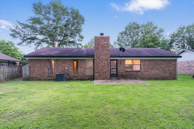 366 Casca Cv, Collierville, TN 38017 - rear view of property featuring a patio area, a chimney, and brick siding