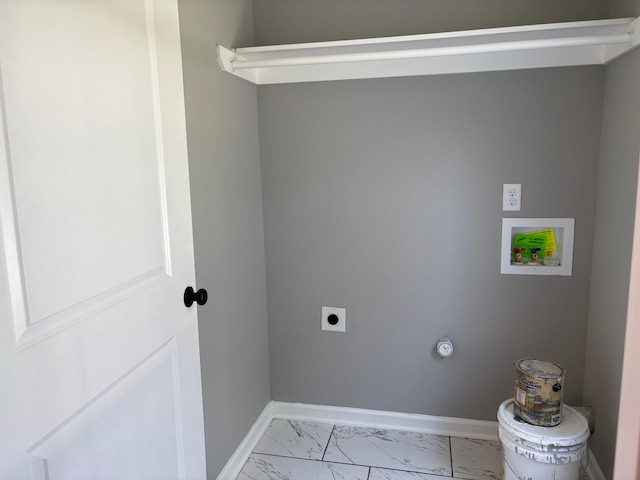3758 Longfellow Rd, Memphis, TN 38108 - washroom featuring electric dryer hookup, washer hookup, and light marble finish floors
