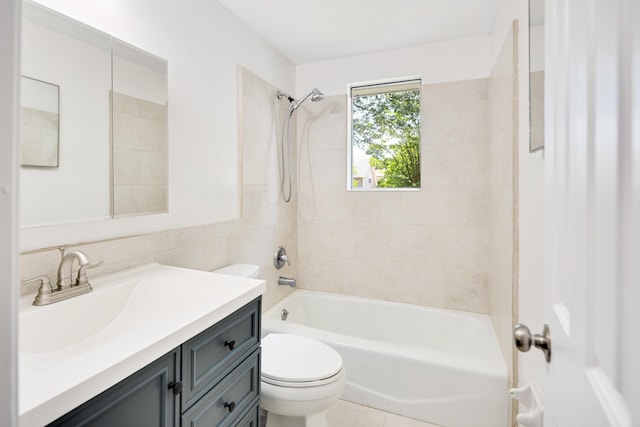 1149 Abbeville St, Collierville, TN 38017 - bathroom featuring vanity, bathing tub / shower combination, and tile walls