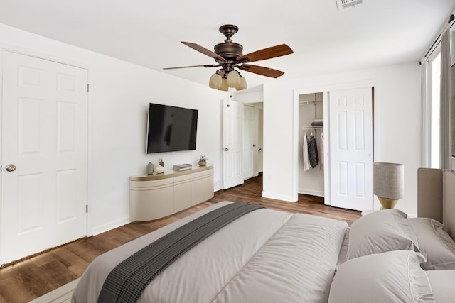 1149 Abbeville St, Collierville, TN 38017 - bedroom with wood finished floors, a closet, and ceiling fan