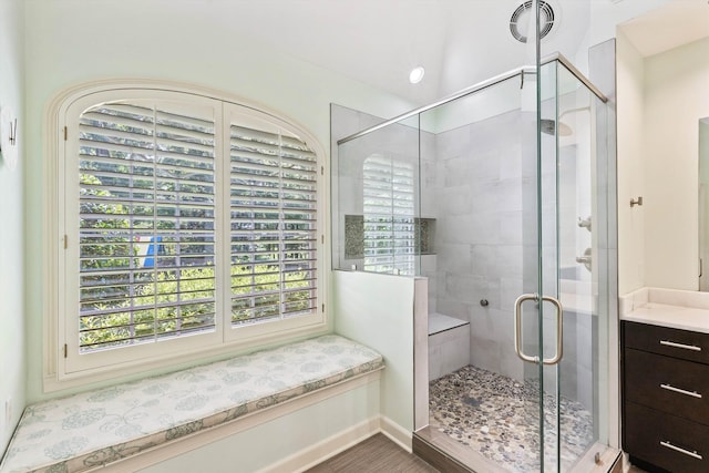 2912 Carnton Dr, Germantown, TN 38138 - bathroom featuring a shower stall and vanity