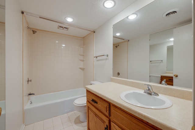 1204 Chamberlain Dr Unit 10, Memphis, TN 38119 - bathroom with bathtub / shower combination, tile patterned floors, vanity, and recessed lighting