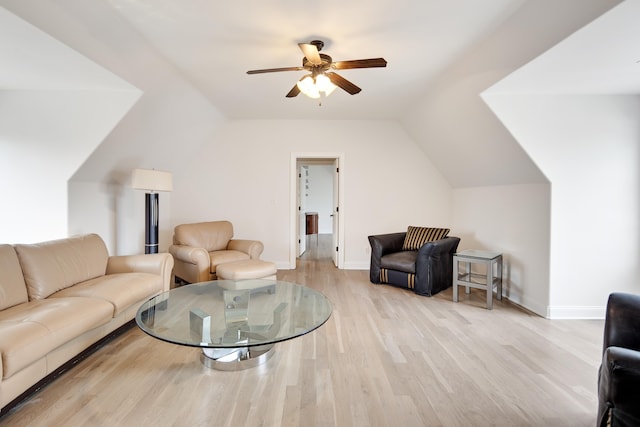 3217 Pointe Hill Cv, Memphis, TN 38125 - living room with ceiling fan, lofted ceiling, and wood finished floors
