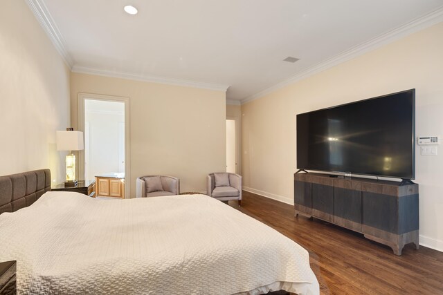 1426 Le Fleur Pl, Memphis, TN 38120 - bedroom featuring crown molding and dark wood-style floors