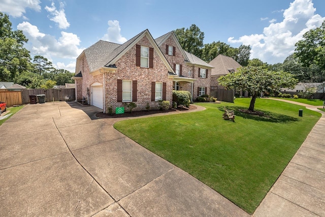 437 Duscoe St, Collierville, TN 38017 - traditional home with brick siding, a garage, driveway, and a shingled roof
