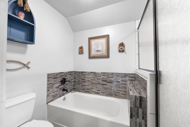 526 Royal Pecan Way, Collierville, TN 38017 - bathroom with a bath and lofted ceiling