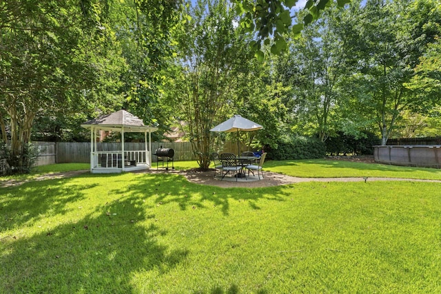 526 Royal Pecan Way, Collierville, TN 38017 - fenced backyard with a gazebo and a patio