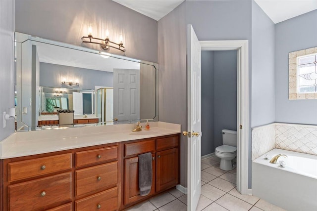 1775 Lisson Cv, Collierville, TN 38017 - full bathroom with tile patterned floors, a bath, and vanity