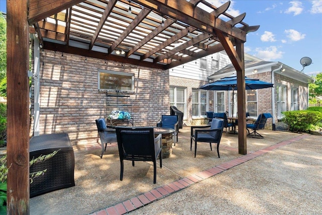 1775 Lisson Cv, Collierville, TN 38017 - view of patio / terrace with a pergola and outdoor lounge area