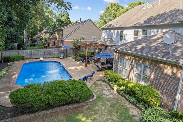 1775 Lisson Cv, Collierville, TN 38017 - view of pool featuring a pergola, a fenced backyard, and a patio