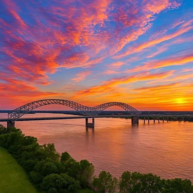 1319 E Island Pl E, Memphis, TN 38103 - water view featuring a notable bridge