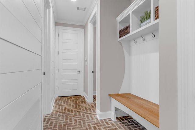 4712 Carousel Ln, Collierville, TN 38017 - mudroom with brick floors and crown molding
