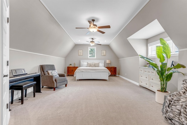 4712 Carousel Ln, Collierville, TN 38017 - bedroom featuring light colored carpet and vaulted ceiling