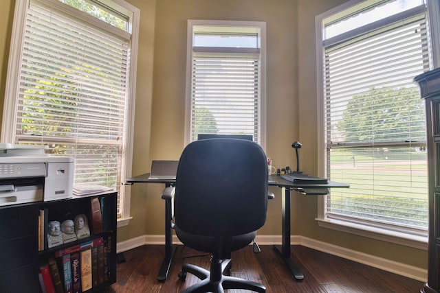 4362 Bridgestone Cir, Bartlett, TN 38135 - office area with dark wood-type flooring