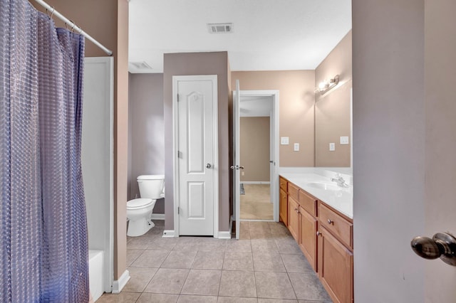 10505 Pisgah Forest Ln, Cordova, TN 38016 - full bath with vanity, tile patterned floors, and shower / bath combination with curtain