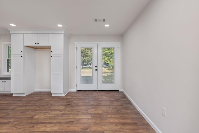 17 County Road 233rd Rd, Corinth, MS 38834 - interior space with french doors, recessed lighting, and dark wood-style flooring
