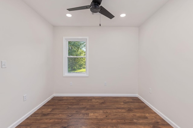 17 County Road 233rd Rd, Corinth, MS 38834 - spare room featuring ceiling fan, recessed lighting, and wood finished floors