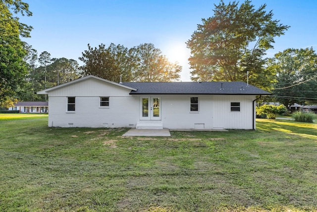 17 County Road 233rd Rd, Corinth, MS 38834 - rear view of property featuring french doors and a yard