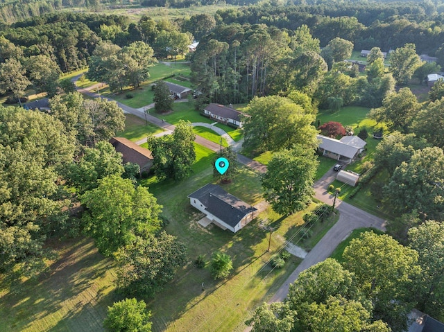 17 County Road 233rd Rd, Corinth, MS 38834 - aerial overview of property's location with a heavily wooded area