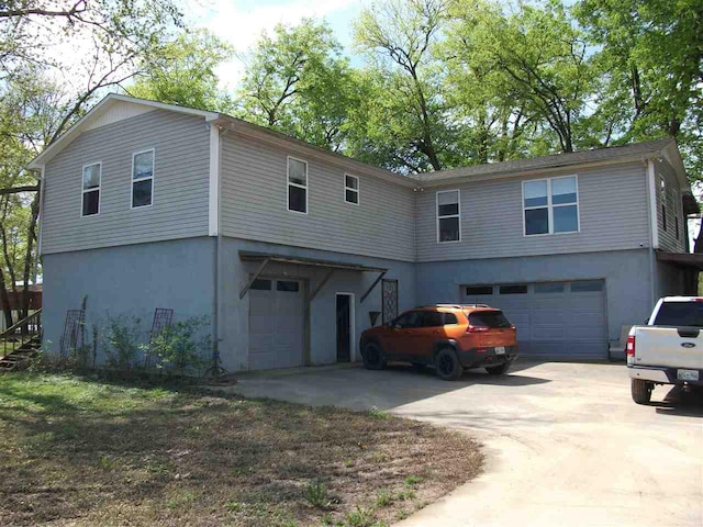 view of front property with a garage