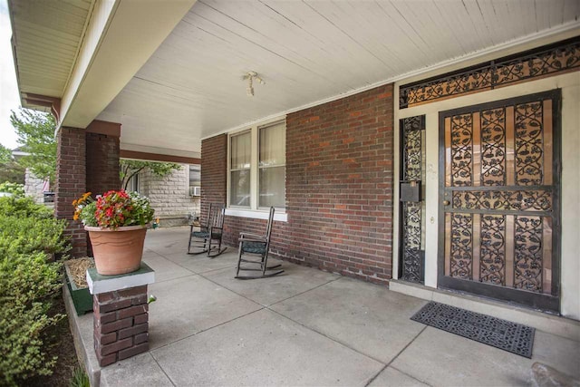 view of patio with a porch