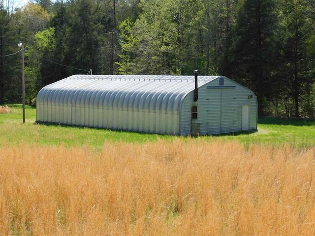 exterior space with an outdoor structure