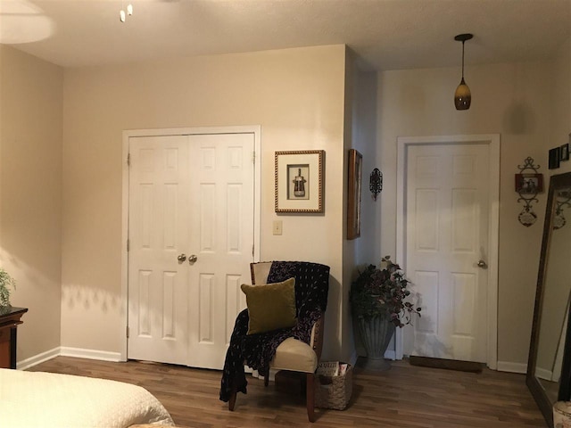 interior space featuring dark hardwood / wood-style flooring