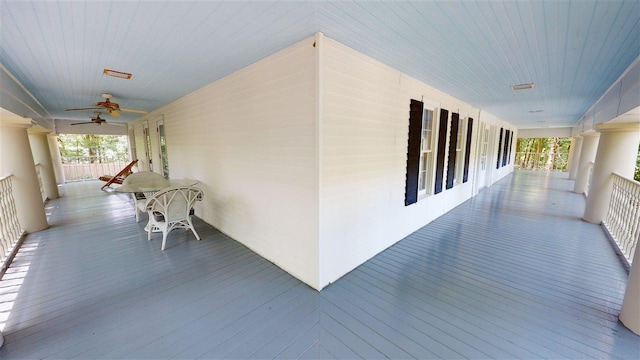 9351 Rocky Valley Cv, Memphis, TN 38018 - corridor with wood-type flooring and ornate columns