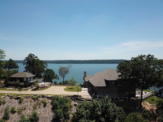 view of property view of water