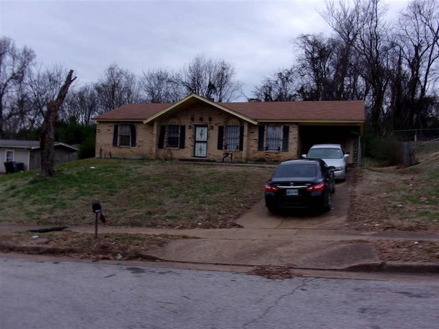 view of ranch-style home