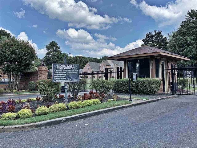 view of community sign