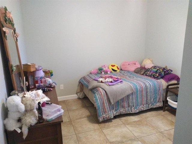 view of tiled bedroom