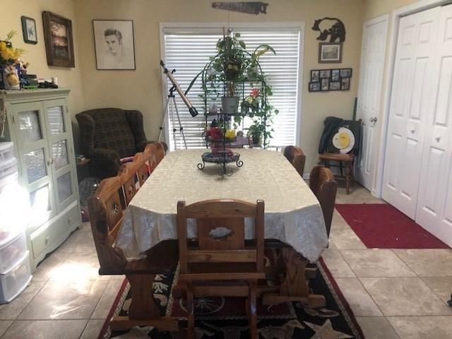 view of tiled dining space