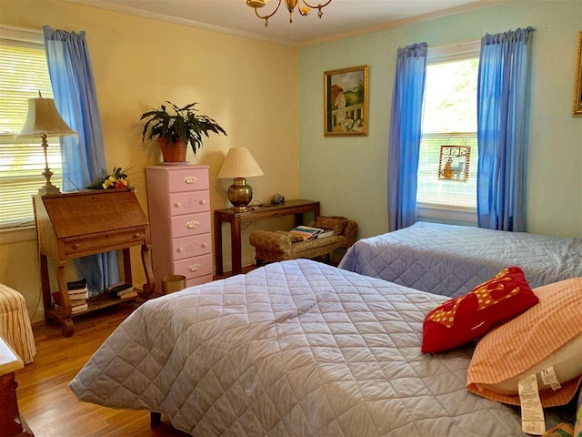 bedroom featuring light hardwood / wood-style flooring