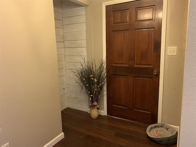 interior space featuring dark hardwood / wood-style flooring