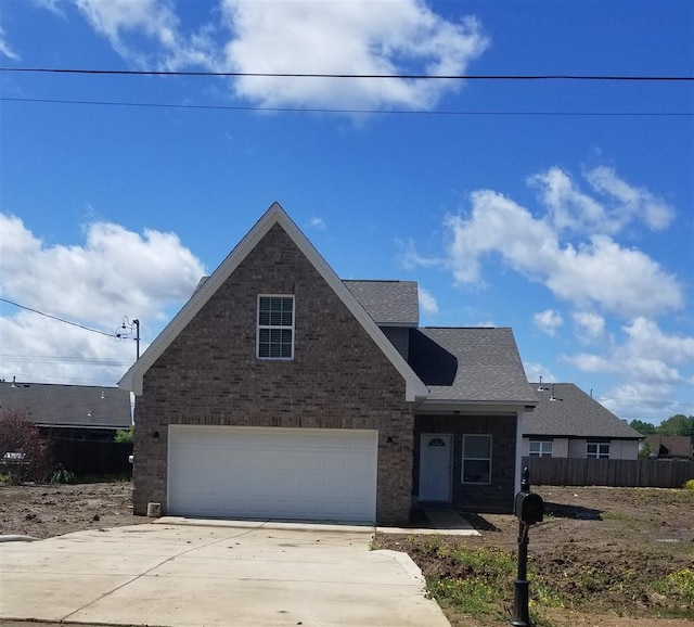 view of front facade featuring a garage